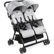 Resim Nessiworld Chicco Ohlala Twin İkiz Bebek Arabası Silver 