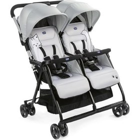 Resim Nessiworld Chicco Ohlala Twin İkiz Bebek Arabası Silver 