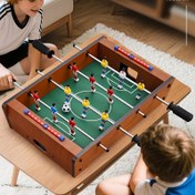 Resim Mini Masaüsti Futsal Sahası - 2 Kişilik İç/Dış Mekan Oyunu, Resmi Tarz Futbol Alanı, Çitler ve Figürleri ile Birliktede Dayanklı Yapay Ahır Konstr 