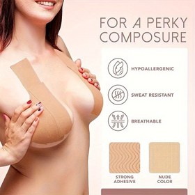 Resim 500cm Elastiki Göğüs Kaldırma Bandı - Hipoalerjenik, Ter Tutmayan, Nefes Alabilir, Güçlü Yapışkan - Dik Kompozisyon İçin Mükemmel 