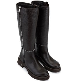 Resim Tamer Tanca Kadın Hakiki Deri Kahverengi Floter Klasik Çizme 33 22510 Bn Czm Sk25-26 Kahve Floter Kahverengi 