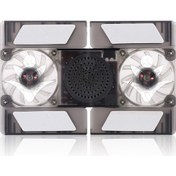 Resim Vkemall Taşınabilir Katlanabilir Usb Soğutucu - Çift Fanlı Laptop Standı Siyah 