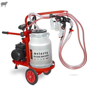 Resim Melasty Ecomini Last Point İkili Koyun Süt Sağma Makinesi Alüminyum Güğüm-silikon Memelik Kuru Pompa -3185 