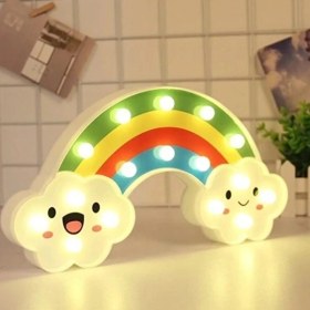 Resim Gülen Bulutlu Gökkuşağı Led Gece Lambası 