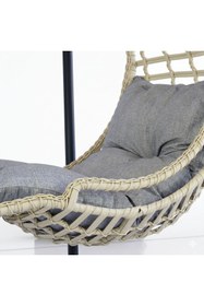 Resim KalyonHome Relax Rattan Tek Kişilik Ayak Uzatmalı Balkon Bahçe Salıncağı 
