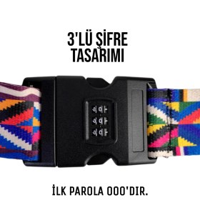 Resim Başkent Çanta Valiz Emniyet Kemeri Şifreli Kilitli Renkli 8683255012041 