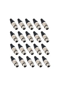 Resim Hepa Merz Sfc-f11-20x Canon Dişi 3 Pinli Xlr Silver Konnektör 20 Adet 