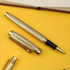 Resim Lüks Altın Kaplama Tükenmez Kalem - İş Profesyonelleri İçin Üstün Bir Hediye | Erkekler ve Kadınlar İçin Üst Düzey İmza Kalem - Pürüzsüz Yazma 0.5Mm | Ofis Kullanımı ve Günlük Yazma İçin Mükemmel. 