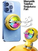 Resim İMEXTECH A02 Evrensel Android Ios Uyumlu Soğutucu Manyetik Telefon Soğutma Fanı 