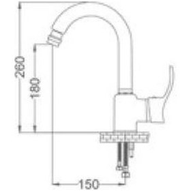 Resim Gms Akdeniz Mix Kuğu Lavabo Musluk Bataryası Akd101 