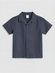 Resim LC Waikiki LCW babyIndigo Krinkle Erkek Bebek Gömlek 