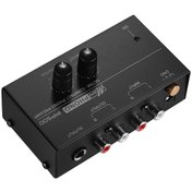 Resim Padalink Siyah Ultra-kompakt Metal Phono Preamp, Ses Kontrolü, Rca Ve 1/4 Trs Bağlantıları, 110-240v Avrupa Standartı 10" 
