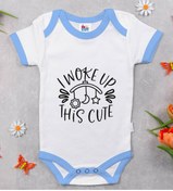 Resim Bitmeyen Kartuş Bk Kids This Cute Tasarımlı Mavi Bebek Body Zıbın-1 