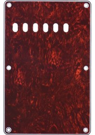 Resim Geekyou Stratocaster Elektro Gitar Taban Kapağı, Vintage Tarz 6 Oval Delikli, 4 Katlı Selüloid Ve Pvc, Kırmızı Kaplumbağa Kabuğu Rengi 