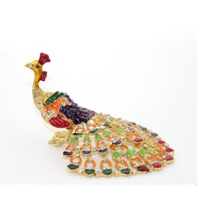 Resim Swarovski Taşlı Tavuskuşu Model 2 