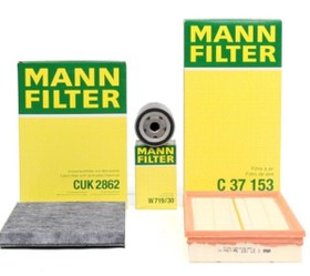 Resim Volkswagen Golf 4 1.6 AKL Bakım Filtre Seti Mann Marka 1H0819644-1J0129620-06A115561B 