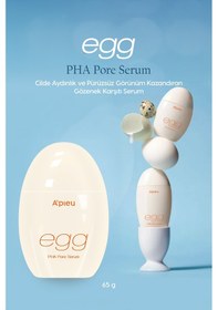Resim Cilde Aydınlık Ve Pürüzsüz Görünüm Kazandıran Gözenek Karşıtı Serum A'pıeu Egg Pha Pore Serum 