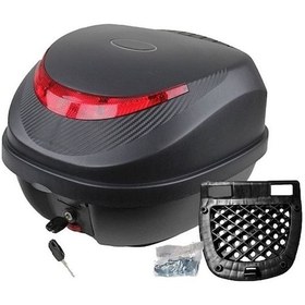 Resim Rexx Motosiklet Arka Çanta 32lt Siyah Topcase Supermoto Siyah 