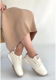 Resim Tawen Bej Cilt Bağcıklı Spor Ayakkabı Çok Renkli 