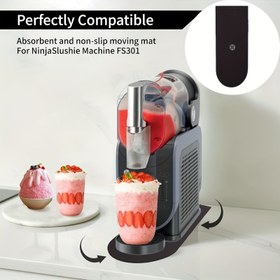 Resim Kendinden Kaydırmaz Ninja Buz Makinesi Hareket Pedi, Ninjafs299/Fs300/Fs301/Fs301C ve Klammer Buzdolapları ile Uyumlu, Kolay Taşınabilir ve Pürüzsüz, Ninja Buz Yapma/Dondurma Makinesi Aksesuarı (Dondurma Makinesi Dahil Değildir) 