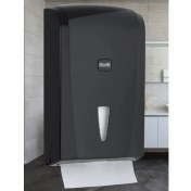 Resim Şeker Portakalım Vialli K21B Banyo Mutfak Lavabo Pratik Z Katlı Kağıt Havlu Dispenseri Kapasite 400 Kağıt Siyah 