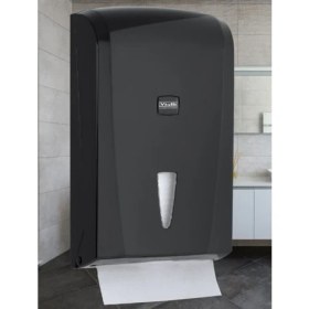 Resim Şeker Portakalım Vialli K21B Banyo Mutfak Lavabo Pratik Z Katlı Kağıt Havlu Dispenseri Kapasite 400 Kağıt Siyah 