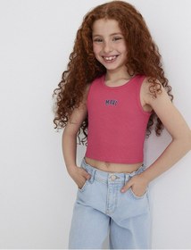 Resim Mavi Fitted Pembe Kız Çocuk Kolsuz T-shirt M7610336-71111 Pembe 