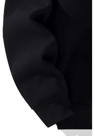 Resim Unisex Oversize Fermuarlı Kapüşonlu Eşofman Altı Joger - Nyc Baskılı Eşofman Takımı Siyah Gri 