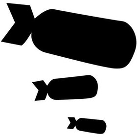 Resim Bombalar Oto Özel Yeni Sticker Siyah 30 X 36 Cm 