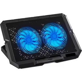 Resim HDX4253 Notebook Soğutucu Ledli Çift Fanlı Telefon Standlı 