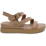 Resim Greyder 59265 Vizon Hakiki Deri Kadın Sandalet-925 Vizon 