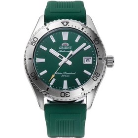 Resim Orient Mako Ra-ac0q11e30b Otomatik Silikon Yeşil Safir Cam 20 Atm 40 Mm Erkek Kol Saati Gri 