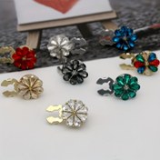 Resim 1 adet/6 adet/8 adet Yaratıcı Yıldız Dekorlu Gömlek Düğme Seti, Moda Süslemeli Uniseks İş Günlük Resmi Kıyafet Aksesuarları Çok Amaçlı Takı Kapak Tokası Günlük Kullanım İçin Uygun 