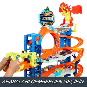 Resim Hot Wheels Yeni Ultimate 2 Arabalı Garaj Oyun Seti HKX48 