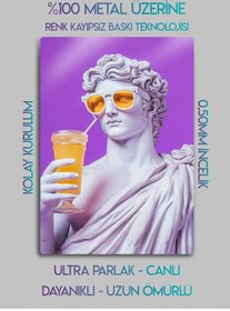 Resim Mitolojik Yunan Tanrısı Limonata - Sanatsal Metal Tablo 