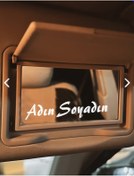 Resim POYRAZREKLAM İsme Özel Kişiselleştirilebilir Güneşlik Ayna Yazısı Araba-Motosiklet Cam Etiket Sticker 7,5x2cm 