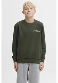Resim Jack & Jones Jack&jones Jjyuki Back Erkek Çocuk Sweatshirt 12279593 Yeşil 