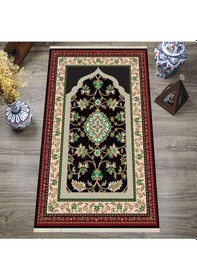 Resim Dijital Baskılı, Yıkanabilir, Yumuşak Dokulu Çocuk Ve Yetişkin Seccade S-dot-s-030 Siyah 