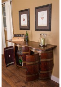 Resim Masifart Şarap Fıçısı Dresuar Masif Tablalı 