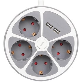 Resim nelerbulurum YÜKSEK KALİTELİ 4'LÜ 2 USBLİ AÇMA KAPAMA TUŞLU AKIM KORUMALI 1.5METRE GRUP PRİZ 3680 Watt 16 AMPER 
