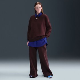 Resim Nike Sportswear Phoenix Fleece High-Rise Wide Kadın Bordo Günlük Stil Eşofman Altı IH1011-652 