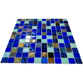 Resim MozaiKristaL Havuz ve Tüm yüzeyler için 23x23x4 mm Kristal Cam Mozaik ( 1 Kutu=11 File Karo=1 m2 Fiyatıdır) 