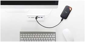 Resim SanDisk Extreme PRO Portable SSD 1 TB (taşınabilir NVMe SSD, USB-C, 2.000 MB/sn'ye kadar okuma hızı ve 2.000 MB/s yazma hızı, su ve toza dayanıklı) SDSSDE81-1T00-G25 