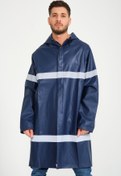 Resim T Rain Reflektörlü Lacivert Su Geçirmez Yağmurluk 