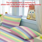 Resim Modern Çizgili Geometrik Gökkuşağı Yastık Kılıfı, Yumuşak Fırçalanmış Aktif Baskılı Polyester Yastık Koruyucu, Dokuma Kapitone İşçiliği, 1 Parça, Cep Kapatma, Yatak Odası Dekor Aksesuarı, Makinede Yıkanabilir 
