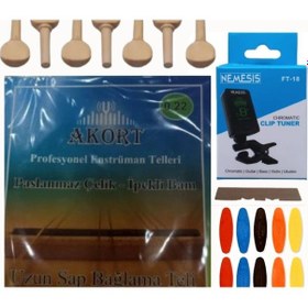 Resim Akort 0,22 Çelik Uzun Sap Bağlama Teli 5'Li Ekonomik Set 