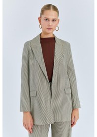 Resim Mixray 4580 Kadın Pitikare Blazer Ceket Vizon 