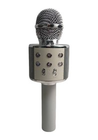 Resim Yunboo Bt Kablosuz Mikrofon Hoparlör Kombinasyonu, Üç Katlı Gürültü Azaltma, Tf Kart Desteği, Profesyonel Karaoke, Çok Cihaz Uyumlu Gümüş 