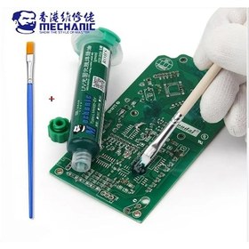 Resim Mechanıc Uv Anakart Pcb Bord Lehimleme Yalıtım Boyası 10cc Yeşil 