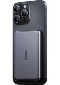 Resim Mc-4651 10000mah 20w Metal Ultra İnce Manyetik Kablosuz Powerbank - Si Siyah 